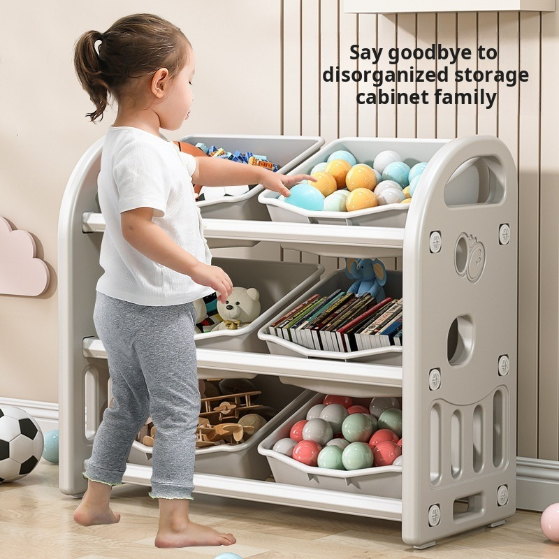 Baby Nursery Bookcase - Baby Toy Storage Cabinet Classification Organization