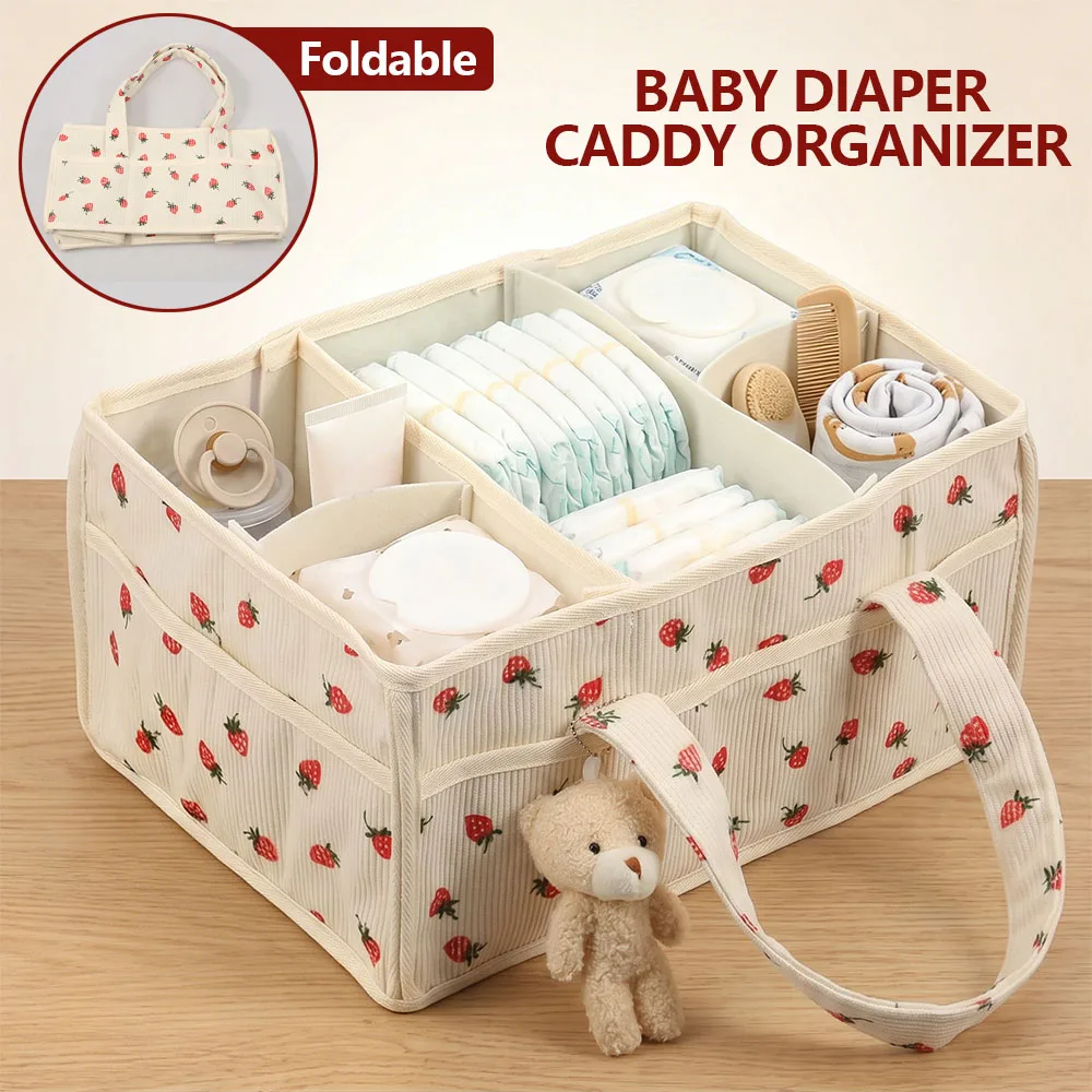 Baby Nursery Dresser - Baby Nappy Wipe Basket Organizer Portable