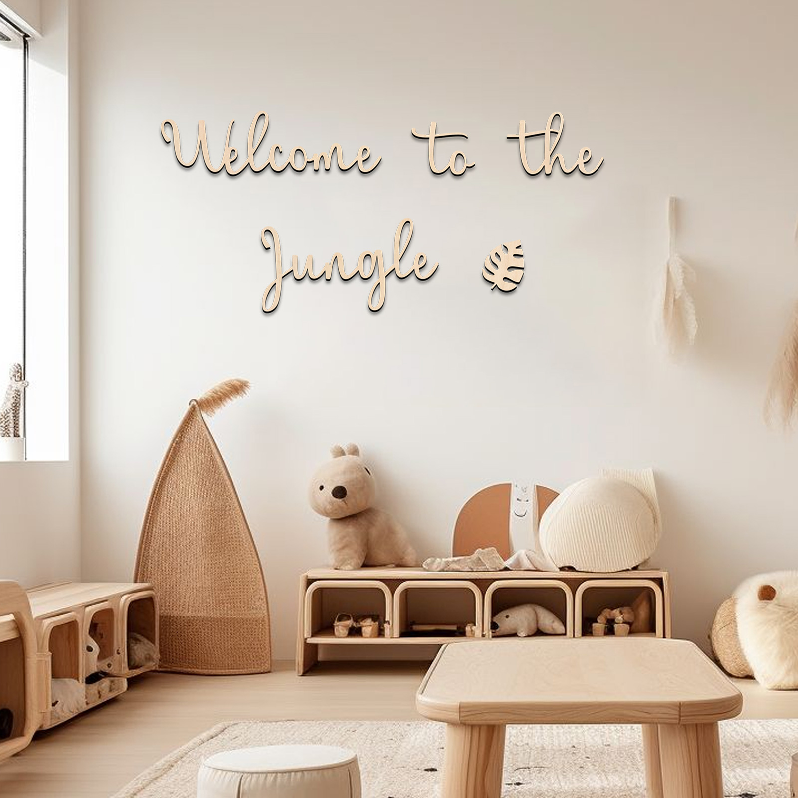 Baby Nursery Ideas - Welcome to the Jungle Wooden Sign
