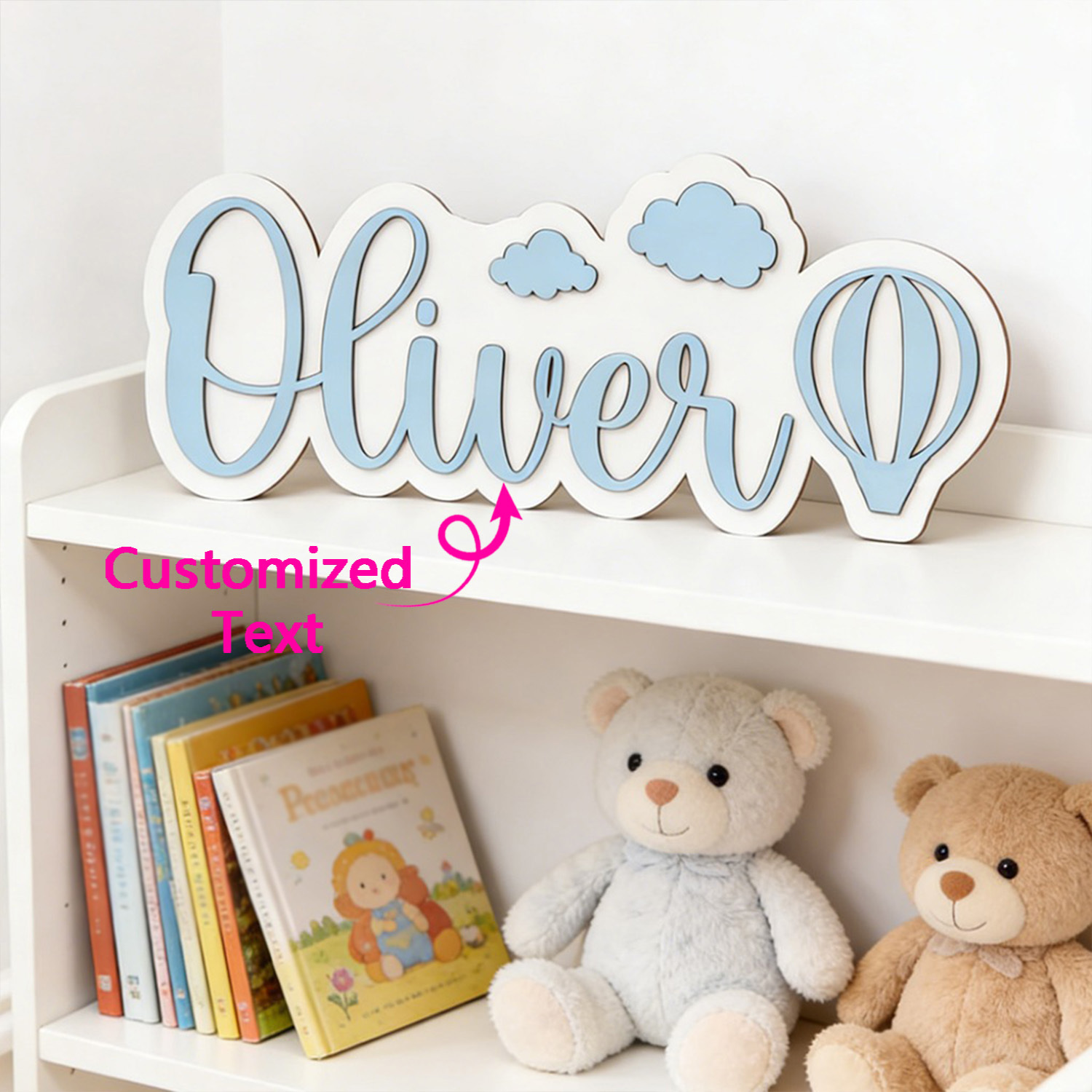 Baby Nursery Ideas - Personalized Hot Air Balloon & Cloud