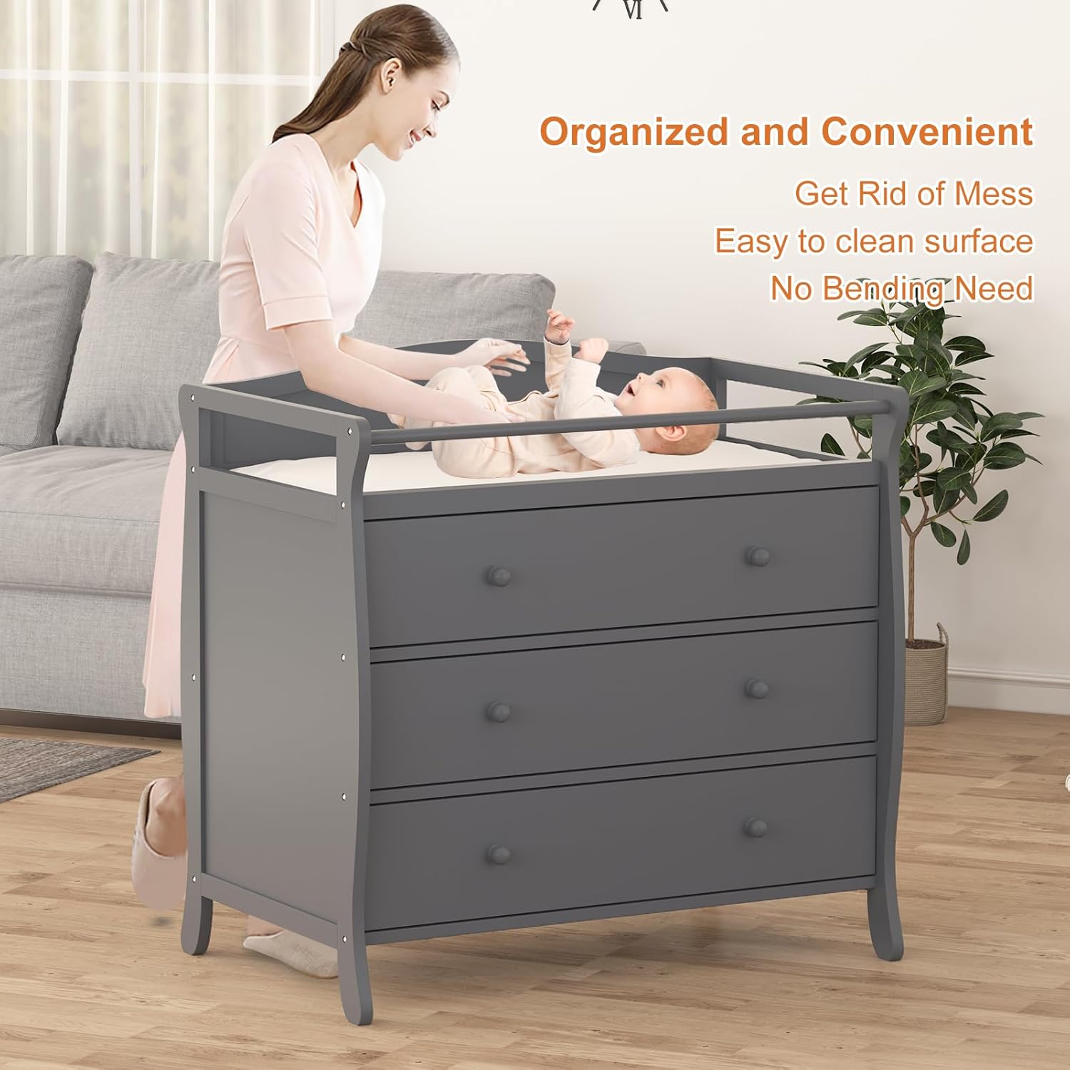3 Drawers Baby Changing Table  - đánh giá và giá Baby Nursery Table
