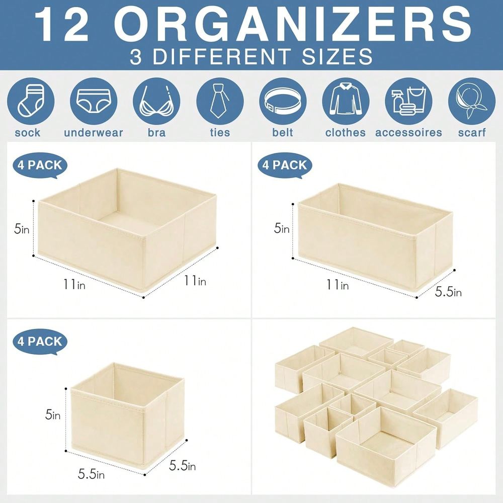12PCS Set Drawer Organizer Clo - đánh giá và giá Baby Nursery Dresser