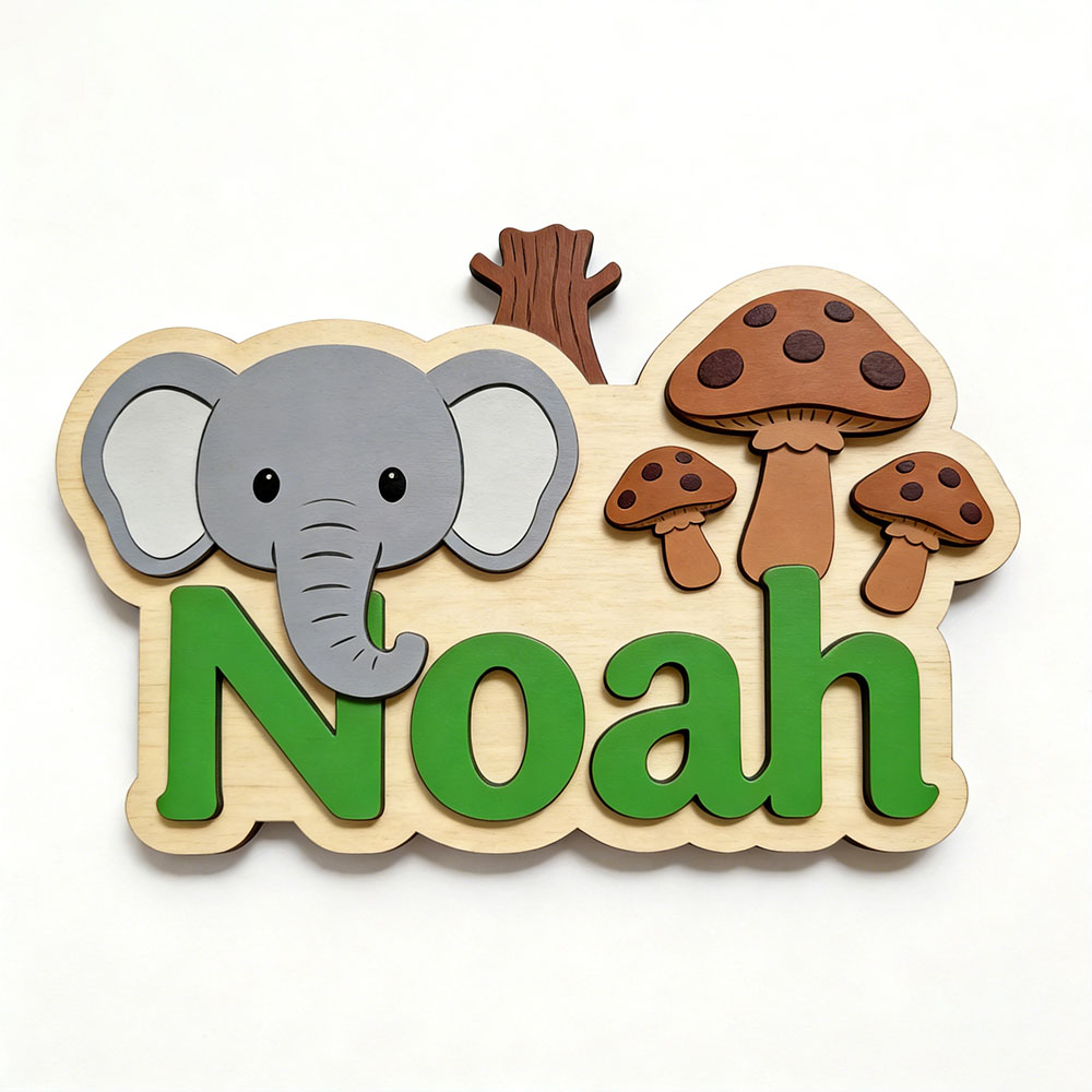 Customizable Cartoon Elephant  - đánh giá và giá Baby Nursery Themes Boy