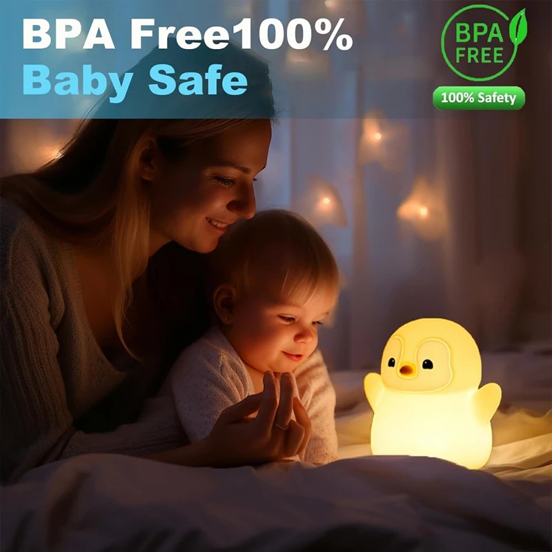 NEW Penguin Night Light Silico - đánh giá và giá Baby Nursery Table