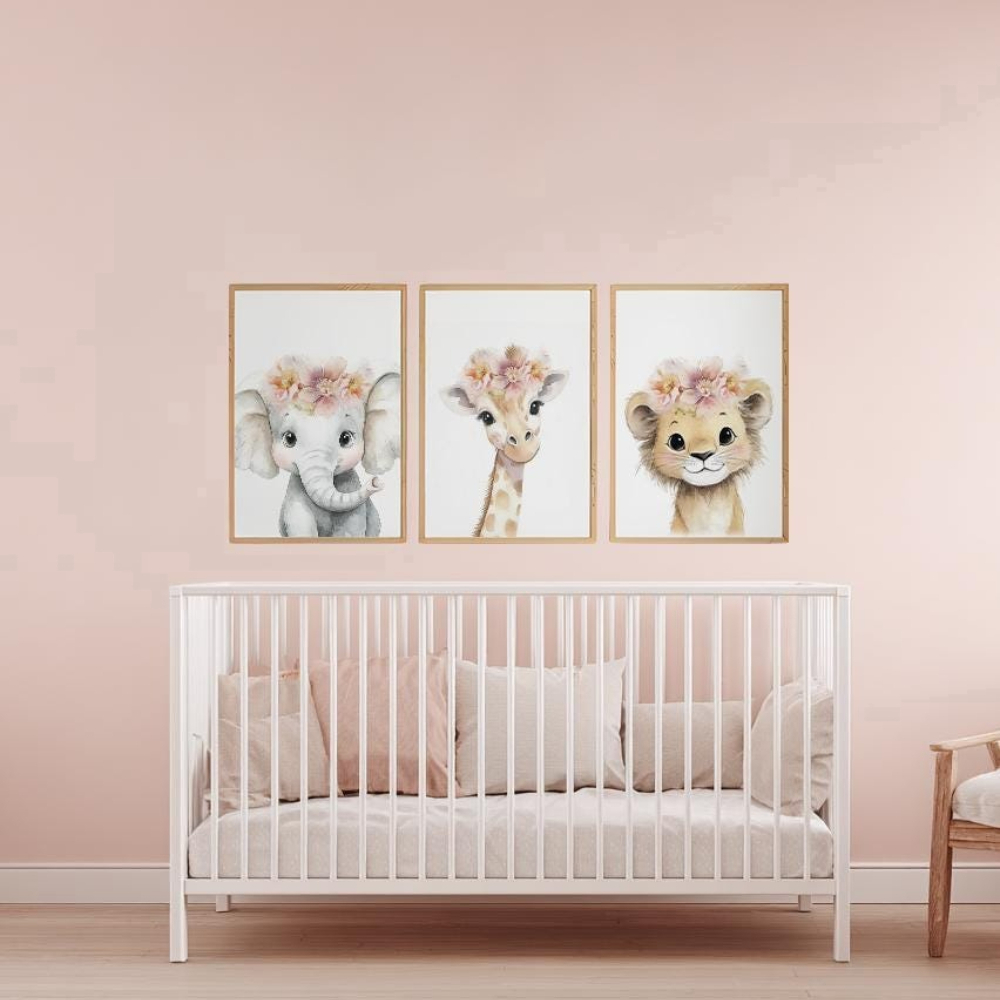 Baby Girl Nursery Wall Art Set - đánh giá và giá Baby Nursery Sets