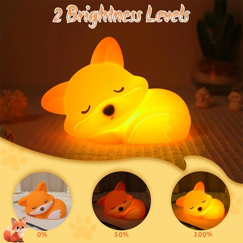 Cute Fox Animal Night Light Si - đánh giá và giá Baby Nursery Equipment
