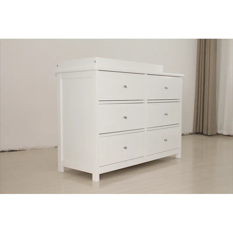 White Baby Storage Cabinet 6 D - đánh giá và giá Baby Nursery Dresser