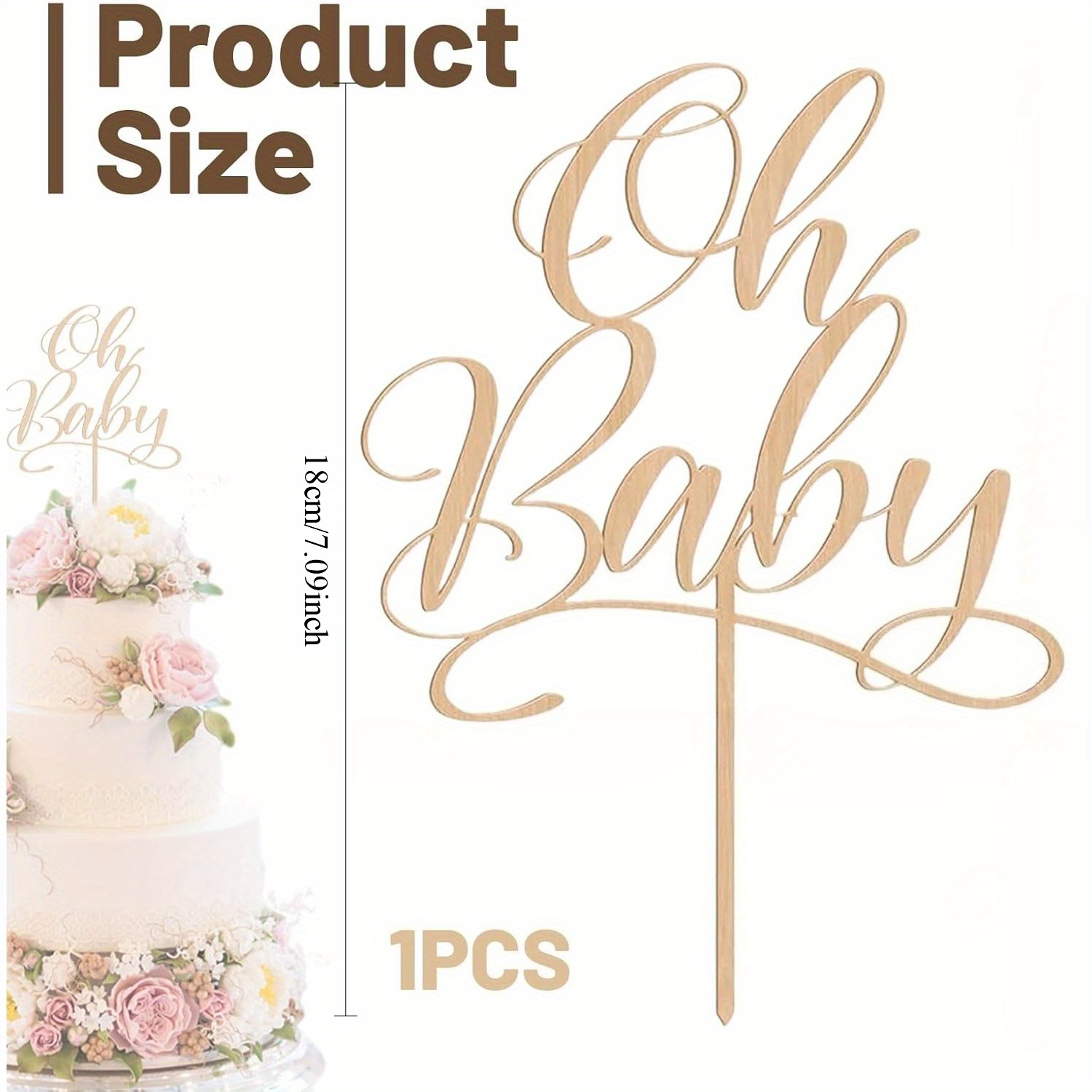 1 pc oh Baby - Wooden Cake Top - đánh giá và giá Baby Nursery Ideas