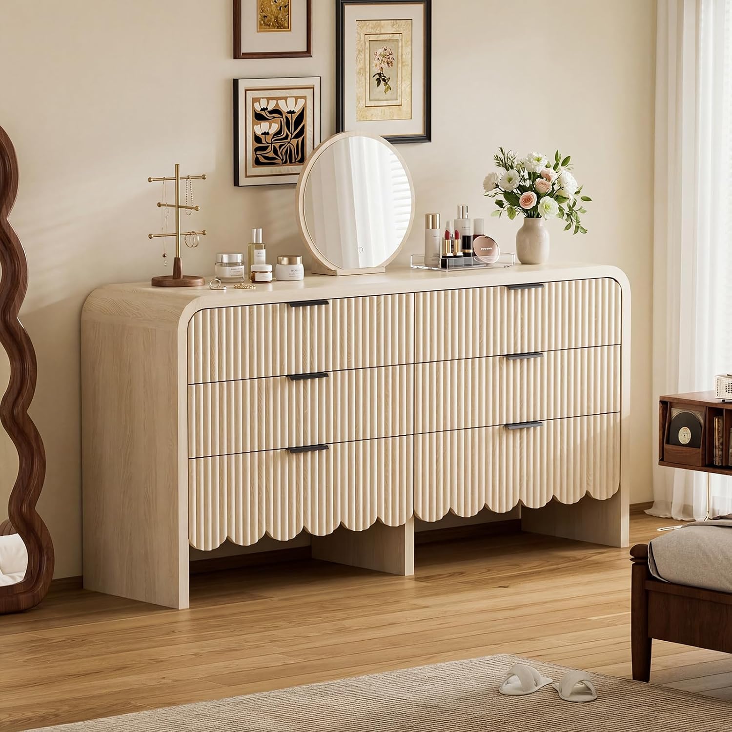 Wood 6 Drawer Dresser Nursery  - đánh giá và giá Baby Nursery Dresser