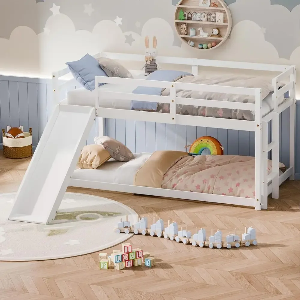 Twin Size Kids Bunk Bed with S - đánh giá và giá Bed Rail Toddler