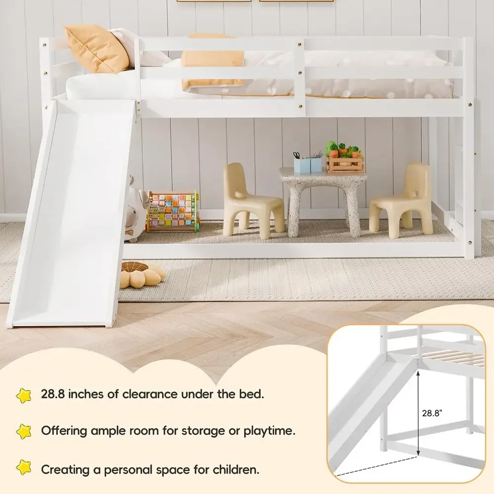 Twin Size Kids Bunk Bed with S - đánh giá và giá Bed Rail Toddler