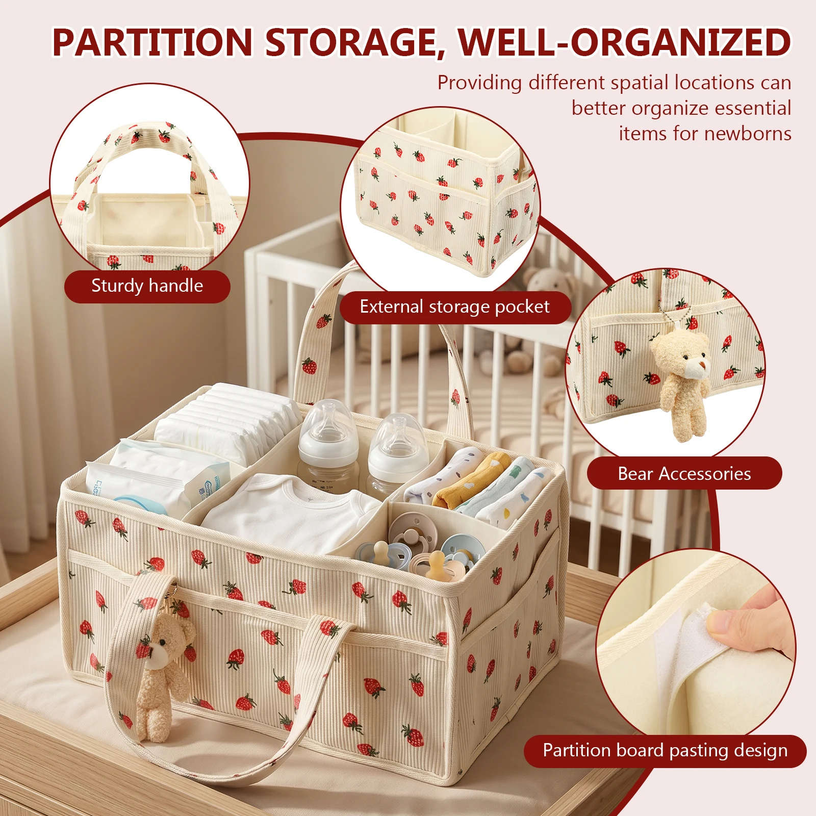 Baby Nappy Wipe Basket Organiz - đánh giá và giá Baby Nursery Dresser