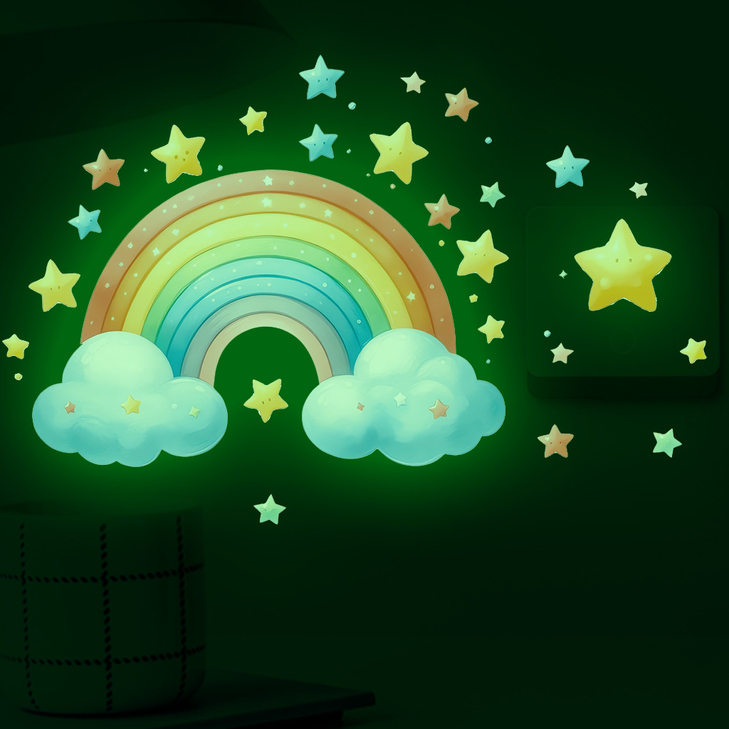 Cartoon Rainbow Luminous Wall  - đánh giá và giá Baby Nursery Diy