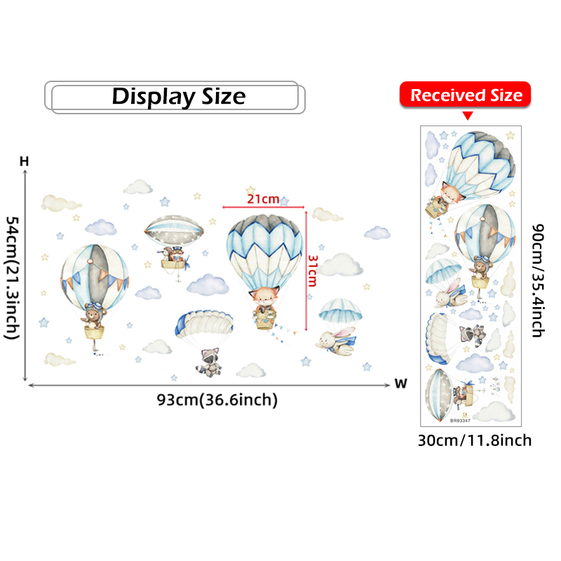 Cartoon Cute Animals Hot Air B - đánh giá và giá Baby Nursery Ideas