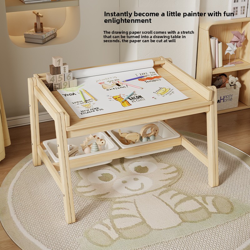 Solid wood tables and chairs,  - đánh giá và giá Baby Nursery Table
