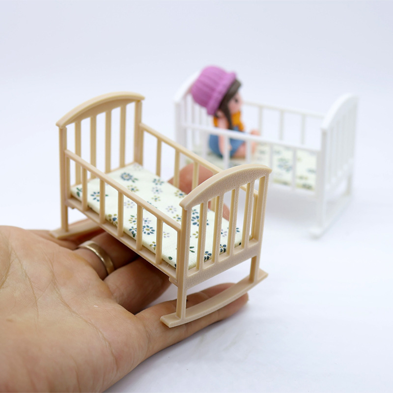 ⭐HOT❗ 1/12 Dollhouse Mini Crad - đánh giá và giá Baby Nursery Dolls