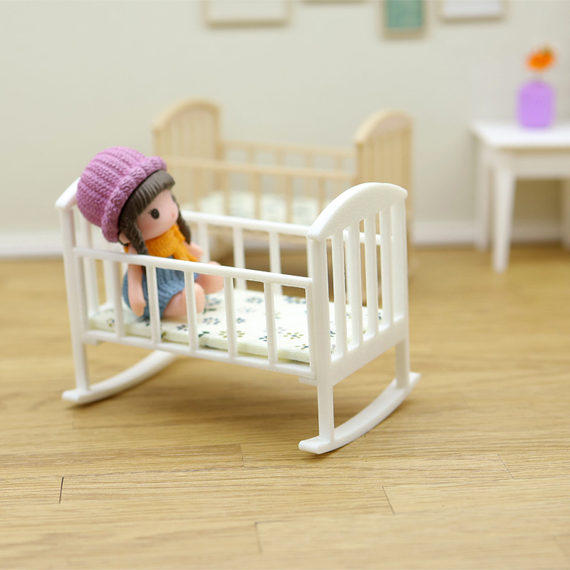 ⭐HOT❗ 1/12 Dollhouse Mini Crad - đánh giá và giá Baby Nursery Dolls