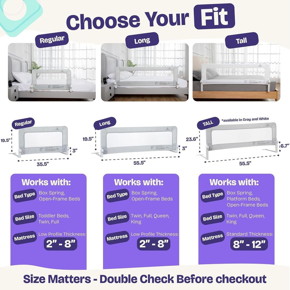 1-Pack Bed Rail Toddlers 55.5  - đánh giá và giá Bed Rail Toddler