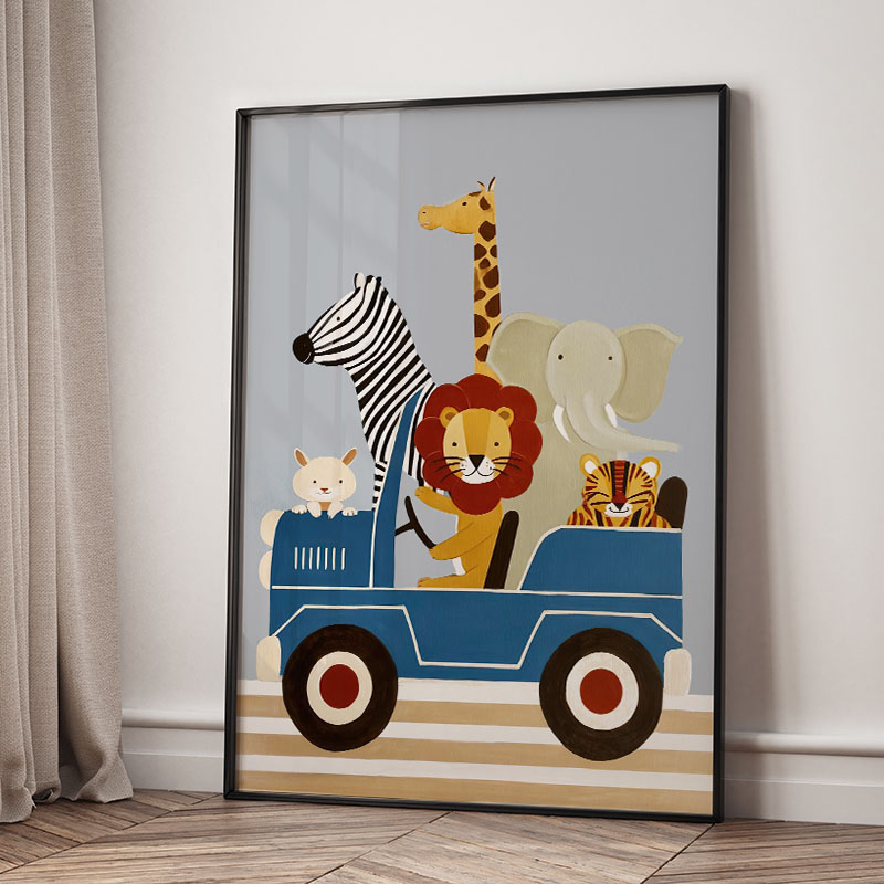 Funny Cartoon Animal Car Ballo - đánh giá và giá Baby Nursery Animal Pictures