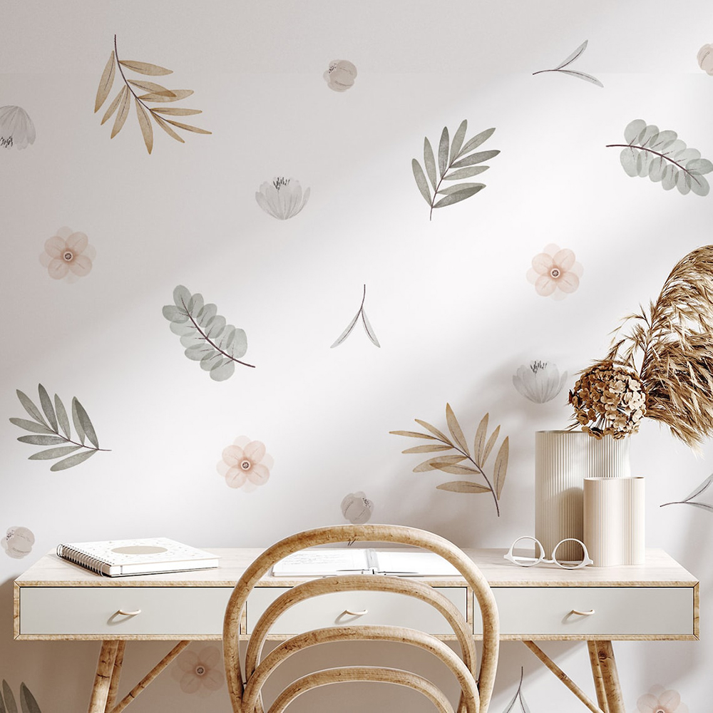 Boho Leaves Botanical DIY Wall - đánh giá và giá Baby Nursery Diy