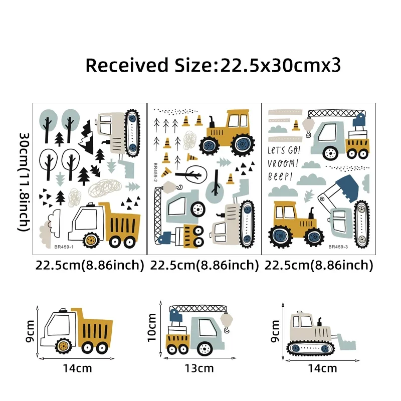 Hand Drawn Cute Cars Cargo Tru - đánh giá và giá Baby Nursery Ideas