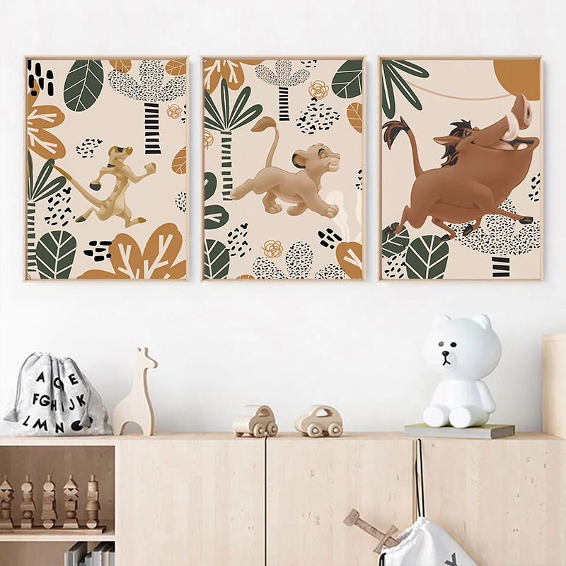 Kid Lion King Boho Posters and - đánh giá và giá Baby Nursery Animal Pictures