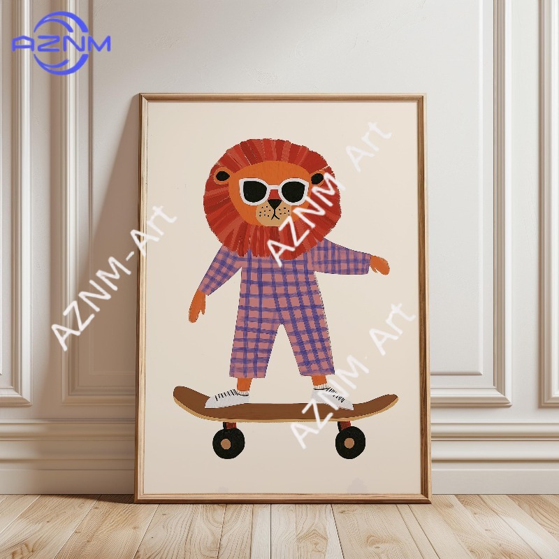 1PC Funny Animal Skateboarding - đánh giá và giá Animals Baby Nursery