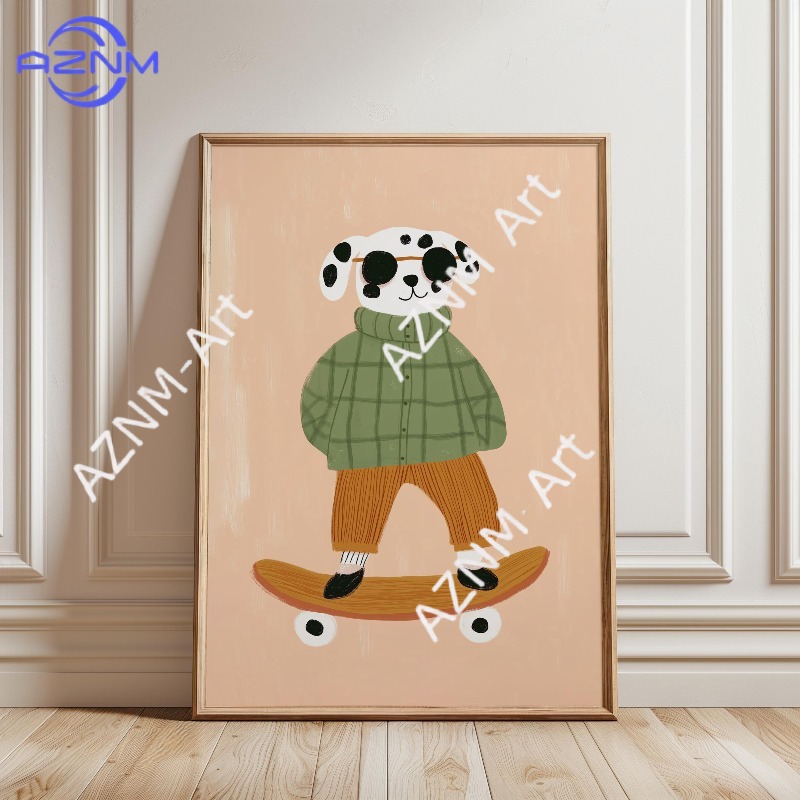 1PC Funny Animal Skateboarding - đánh giá và giá Animals Baby Nursery