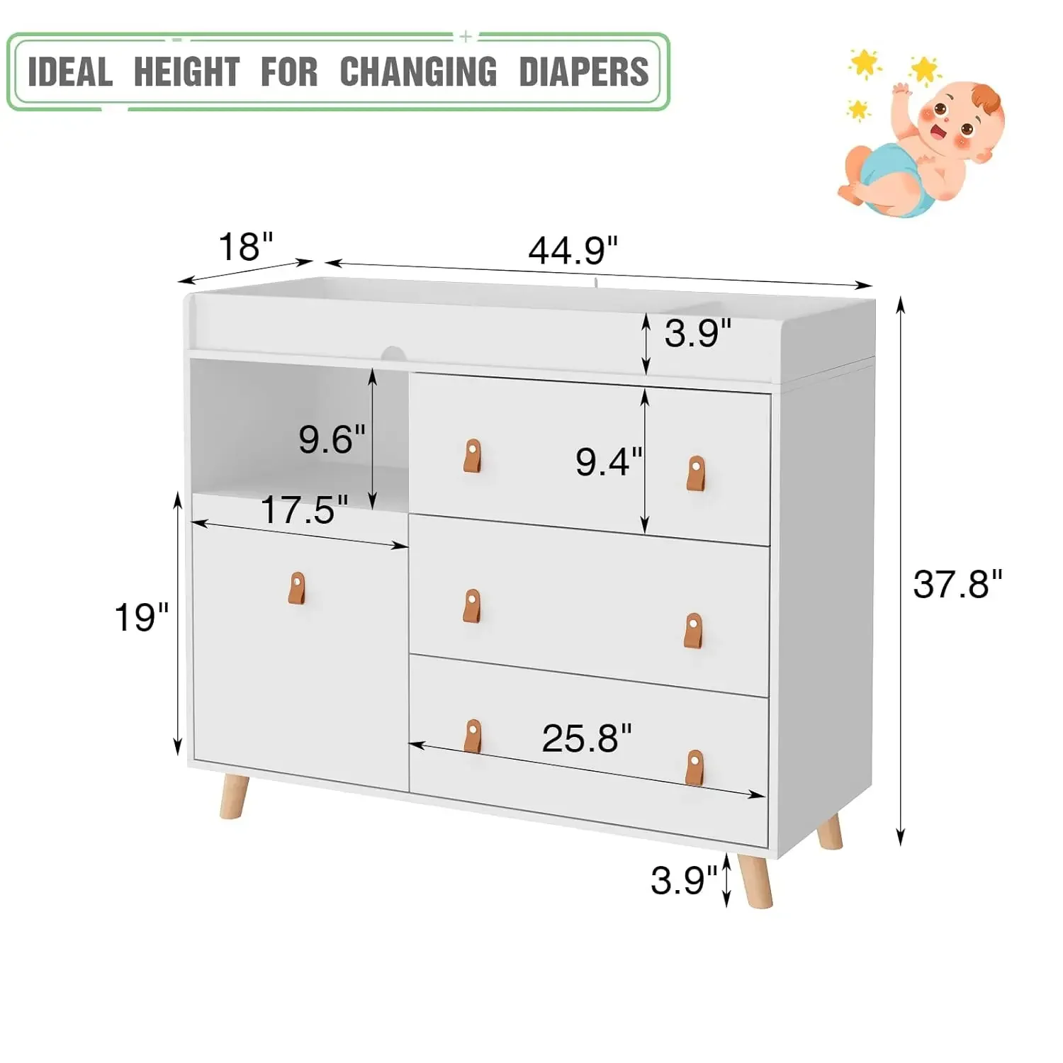 Baby Dresser Changing Table wi - đánh giá và giá Baby Nursery Dresser