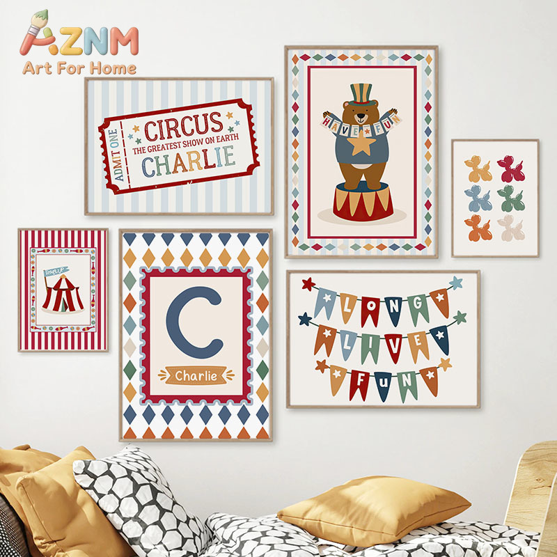 Circus Bear Magician Dog Quote - đánh giá và giá Baby Nursery Art