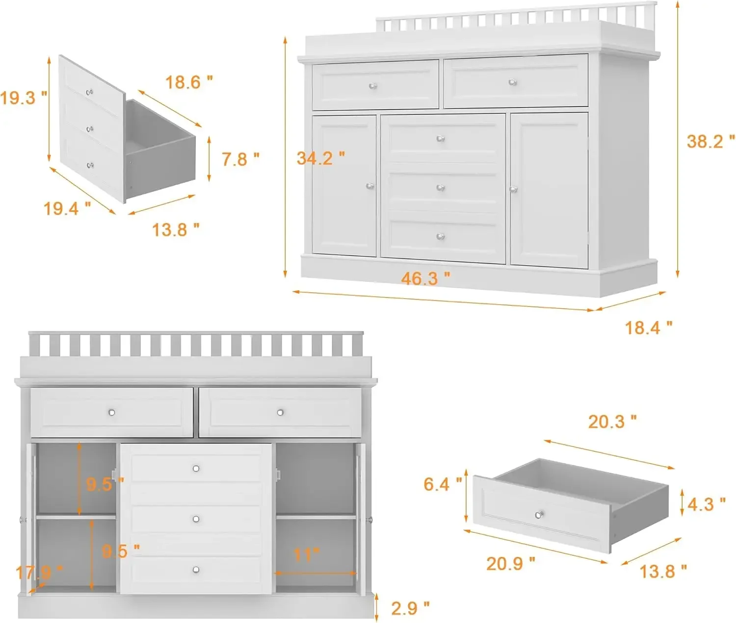 46 Baby Dresser with Changing  - đánh giá và giá Baby Nursery Dresser